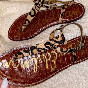 Leopard Print Sandals Size 8